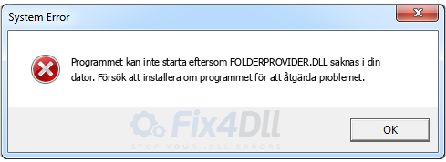 FOLDERPROVIDER.DLL saknas