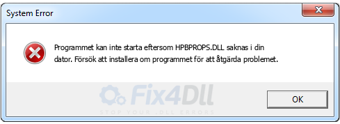 HPBPROPS.DLL saknas