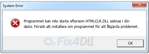 HTMLCLR.DLL saknas