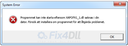 XAPOFX1_1.dll saknas