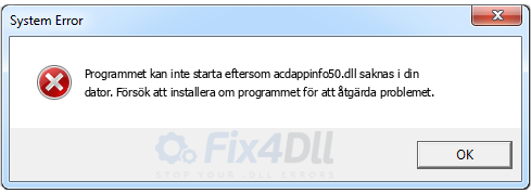 acdappinfo50.dll saknas