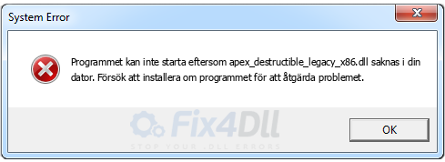 apex_destructible_legacy_x86.dll saknas