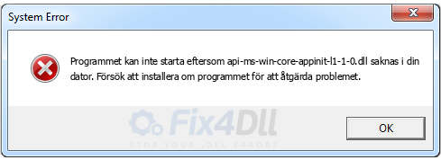 api-ms-win-core-appinit-l1-1-0.dll saknas