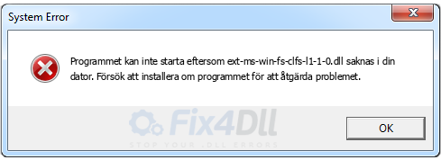 ext-ms-win-fs-clfs-l1-1-0.dll saknas