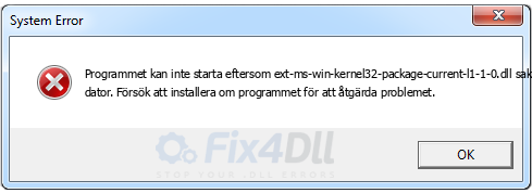 ext-ms-win-kernel32-package-current-l1-1-0.dll saknas