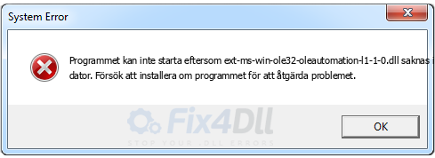 ext-ms-win-ole32-oleautomation-l1-1-0.dll saknas