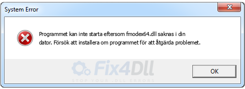 fmodex64.dll saknas