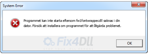 fw1fontwrapper.dll saknas