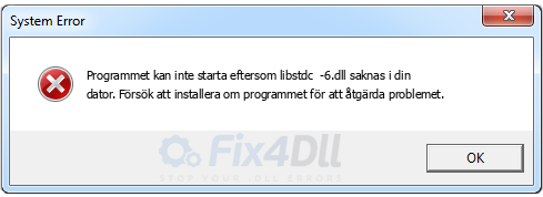 libstdc++-6.dll saknas