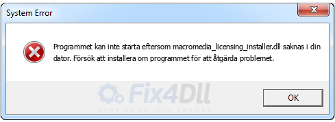 macromedia_licensing_installer.dll saknas