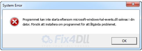 microsoft-windows-hal-events.dll saknas