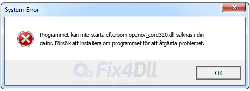 opencv_core320.dll saknas