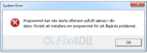 pdf.dll saknas