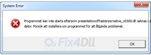 presentationcffrasterizernative_v0300.dll saknas