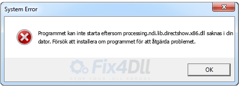 processing.ndi.lib.directshow.x86.dll saknas