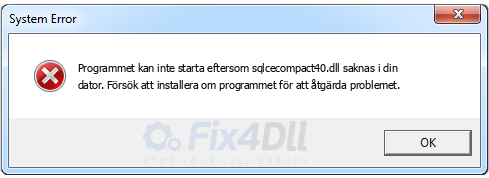 sqlcecompact40.dll saknas