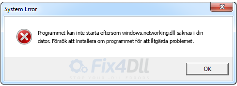 windows.networking.dll saknas