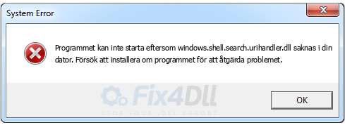 windows.shell.search.urihandler.dll saknas